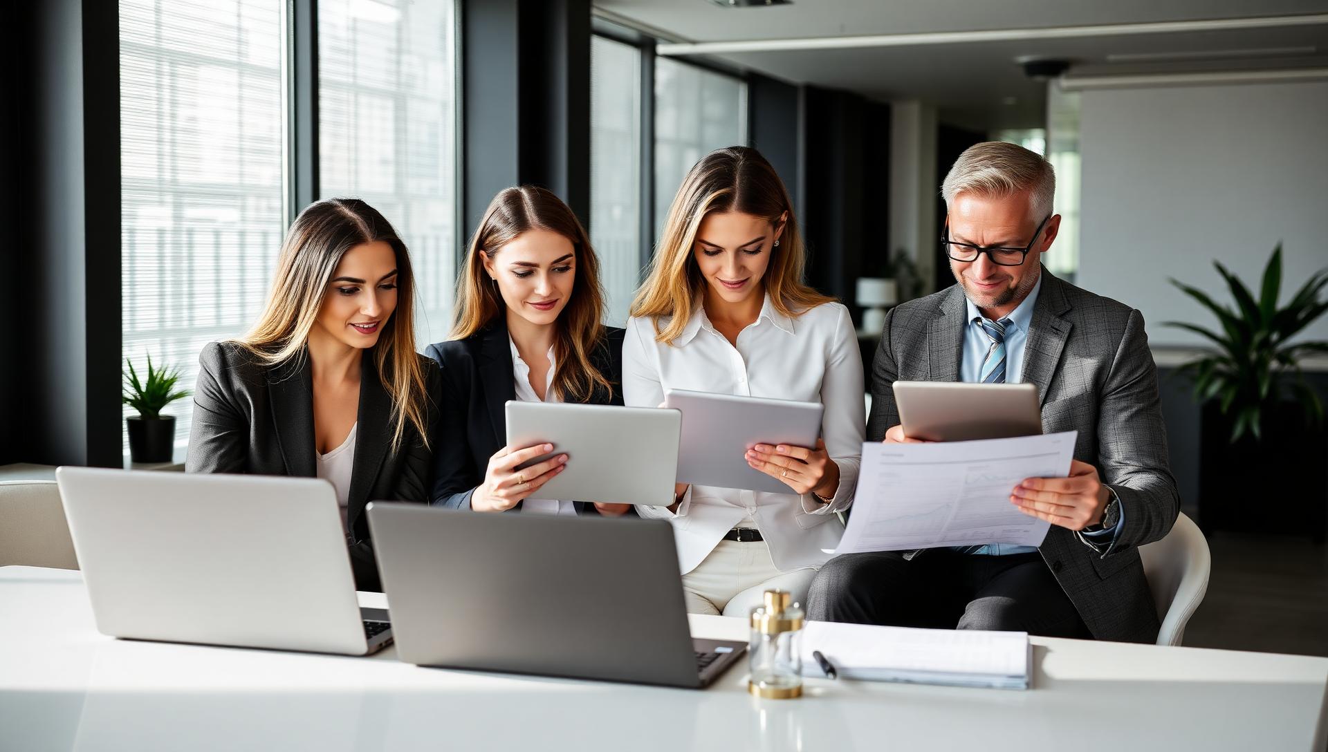 Australian accountants and tax agents reviewing financial reports